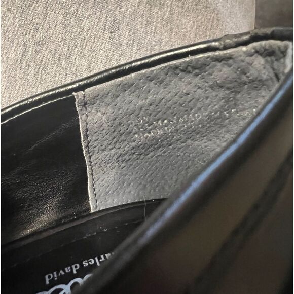 Charles David Black faux leather loafers with studs Size 7.5 - Picture 6 of 6